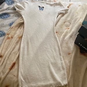 White butterfly dress